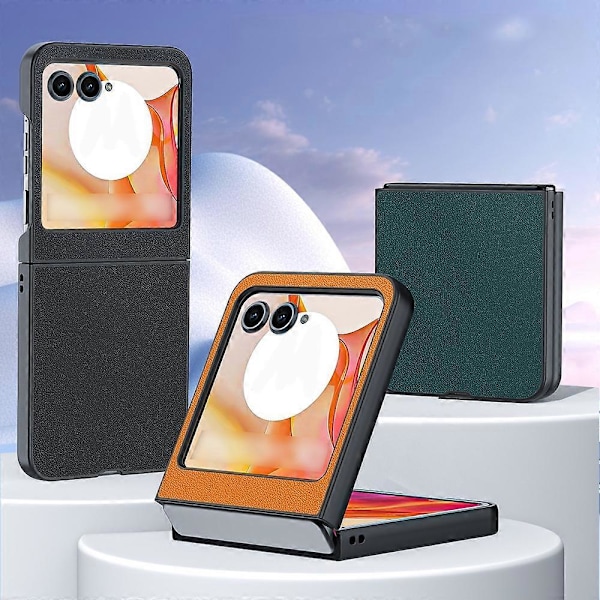 Ultratyndt, enkelt telefoncover i læder Green For Motorola Razr 50 / Razr 60