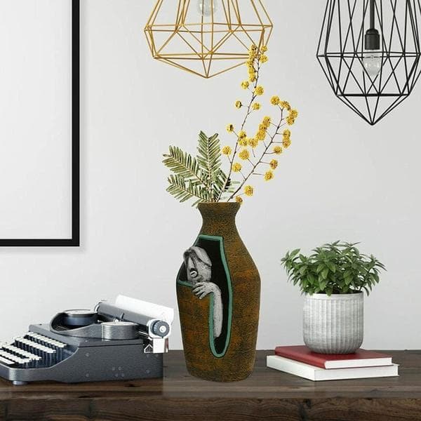 Dekorativ blomvas, innovativ retro vasdesign