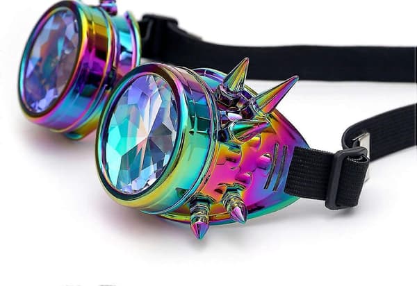 Regnbågskristall Linser Steampunk Skyddsglasögon