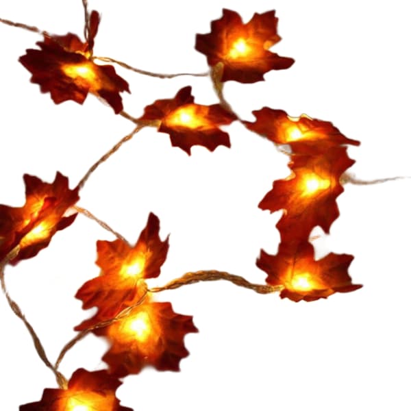 Lyskæde Efterårsblade / LED-kæde - Batteridrevet Orange