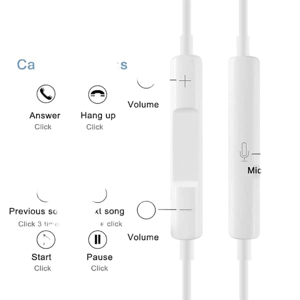 Kablede hovedtelefoner til iPhone, kablede hovedtelefoner, ørepropper.pa