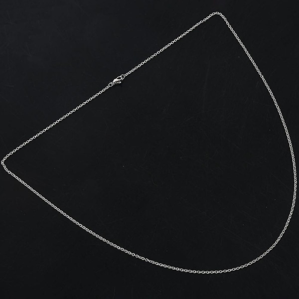 2 stk smykker damekjede, rustfritt stål "o" halskjede, sølvfarge - 2 mm, bred 50 cm lang & 65