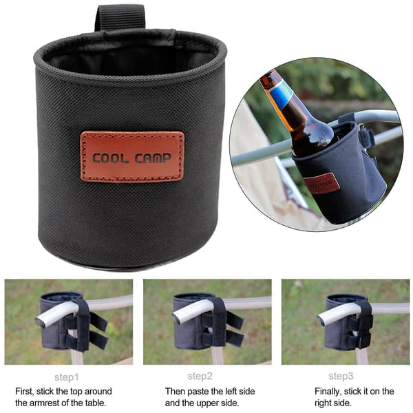 Sete Armlene Koppholder Justerbar Stropp Koppoppbevaring Oxford Stoff Universal Passform Isolert Koppholder for Reise