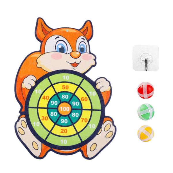 1 Sett Tegneserie Klebrig Mål Ball Leker Dart Dartbrett Leketøy Klebrig Dart Ball Leketøy Klebrig Ball Leketøy Rask Squirrel model