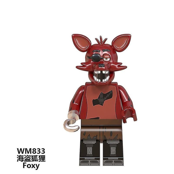 8 st/set Five Nights At Freddy's Minifigurer Freddy Foxy Byggande