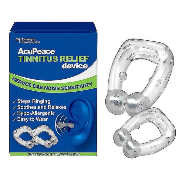 2x Tinnitus Relief Device Til ringen for ører Stop ringen for øret til mænd, kvinder