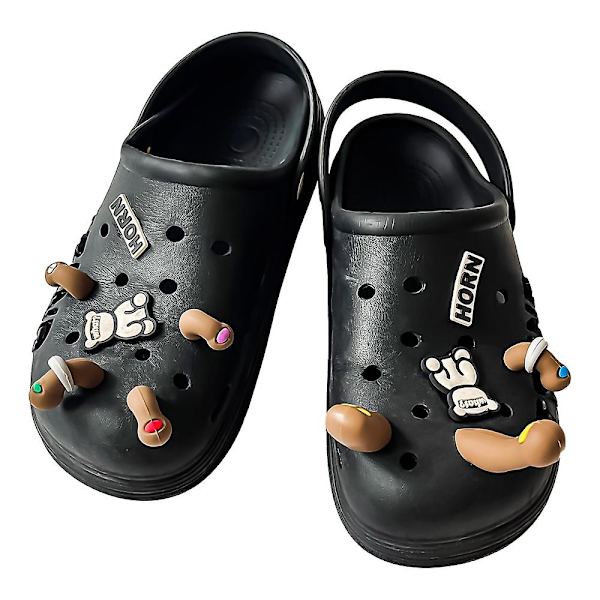 Sko Tå Charms Clog Dekoration, Crocs Tilbehør Unormalt Formede Tå Sko Dekoration Charms Til Sjove Gaver Brown