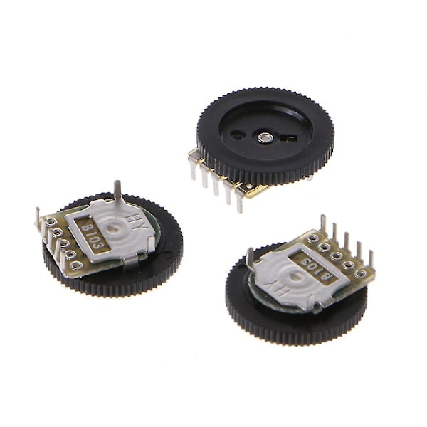 10 Stk B103 16x2mm 10k Ohm Dobbeltskive Taper Volume Wheel Duplex Potentiometer