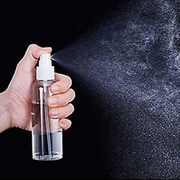 10 st Sprayflaskor, 50 ml Klar Tom Fin Mist Plast Mini Reseflaska Set, Små Påfyllningsbara Vätskebehållare