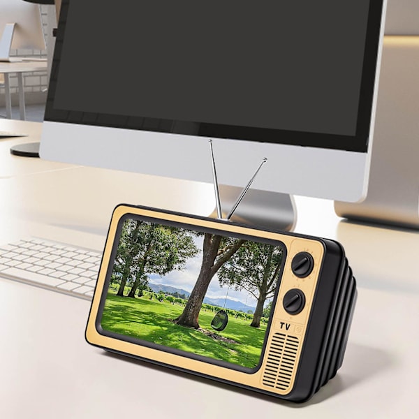 Black Friday-erbjudanden Överraskning Ny Mobiltelefonskärmförstärkare 12-tums Liten Tv Mobiltelefonskärmprojektor 3d Mobiltelefonvideo Rose Gold