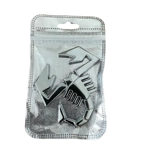 Abarth Bilemblem Dekal Badge 3d Metall Krom Skorpion