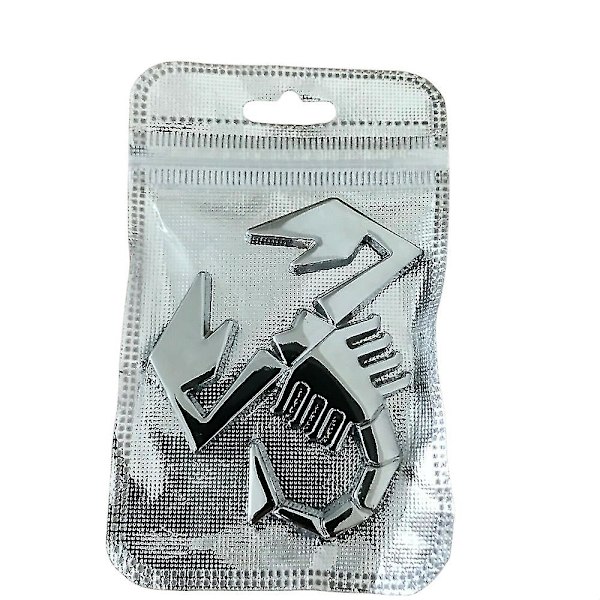 Abarth Car Emblem Decal Badge 3d Metal Chrome Scorpion