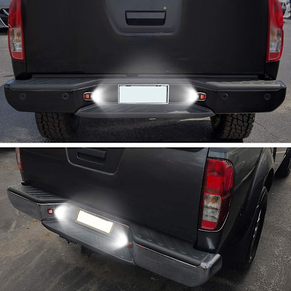 2 stk. Røde Tube Smd Led Nummerpladelygter Til Nissan Navara D40