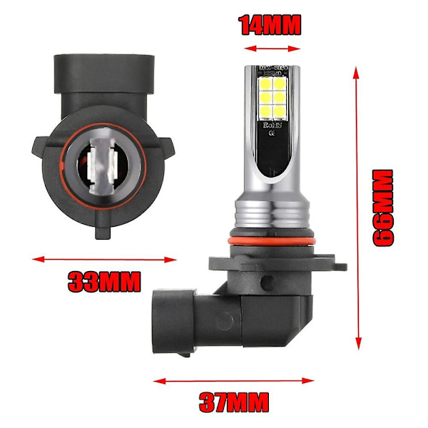 1 Par 9006 Hb4 Bil LED Forlygter Pærer Omdannelsessæt Lavstråle 6000k Hvid Auto Forlygte Xenon Pære