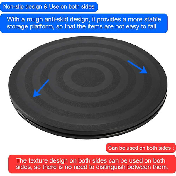 360° Roterande Vridstativ Lazy Susan med Stålkullager för TV Datorskärm Laptop Högtalare (8 tum)