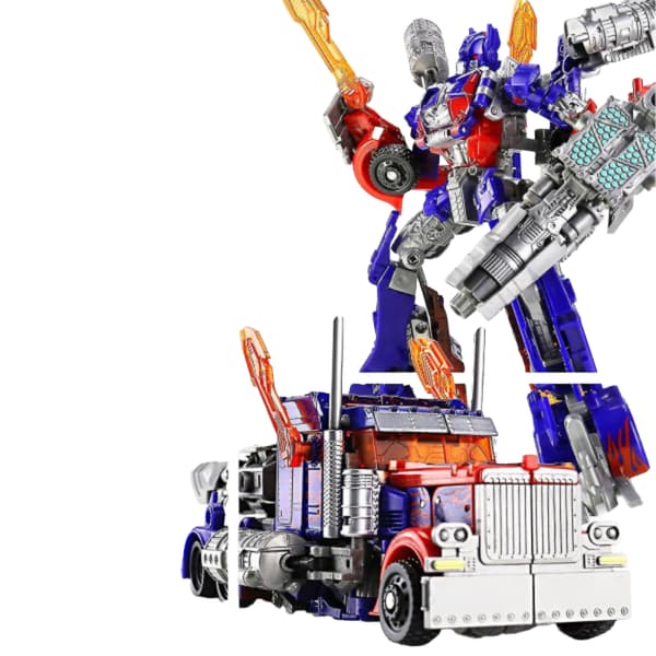 Optimus Warrior - Transformerbar Legetøjsbilmodel Optimus Prime Robot Legetøjsmodel LED Bevægelig