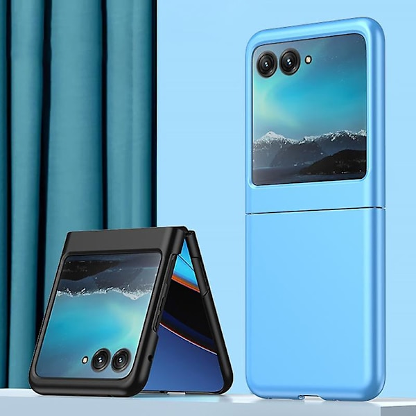 För Motorola Razr 40 Ultra 5G Skinnkänsla PC Telefonfodral Ultra Slim Skyddande Telefonskal - Rosa