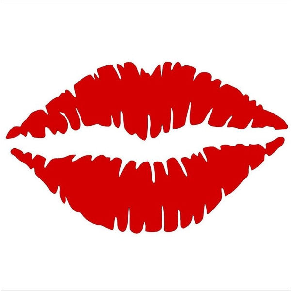 1 st Kiss Mark Lips Bildekalklistermärke Sexig Hot Red Pvc Window Bumper Decor