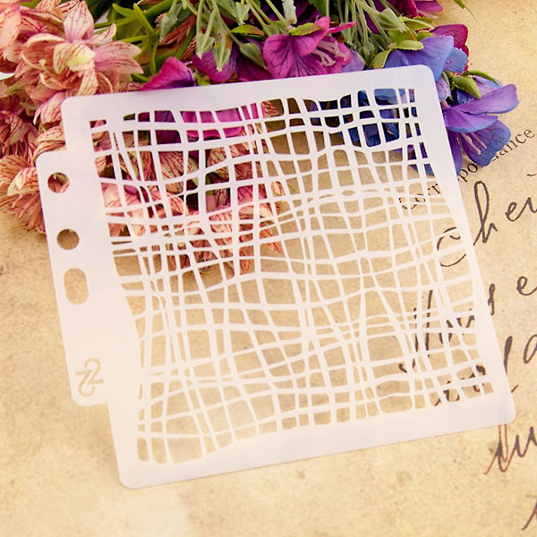 Net Design stensiilit Mallimaalaus Scrapbooking kohokuviointi leimausalbumikortti