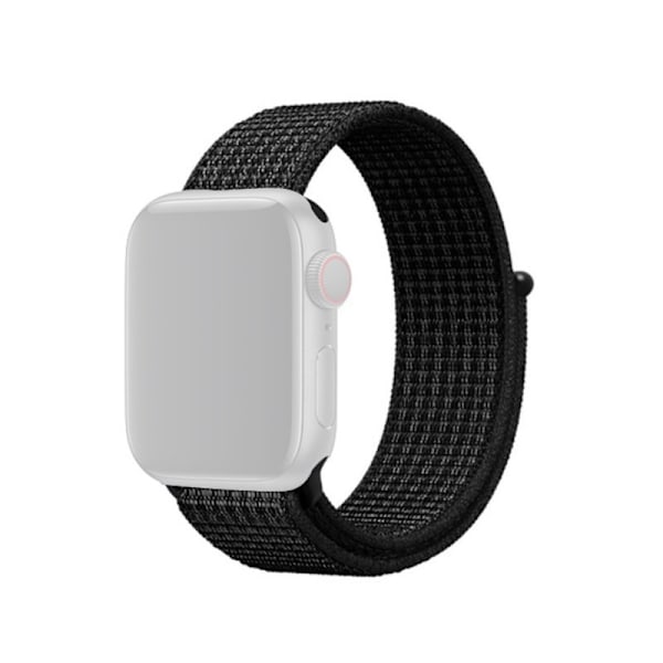 Nylon Armbånd Apple Watch 41/40/38 mm - Sort Black Black Svart