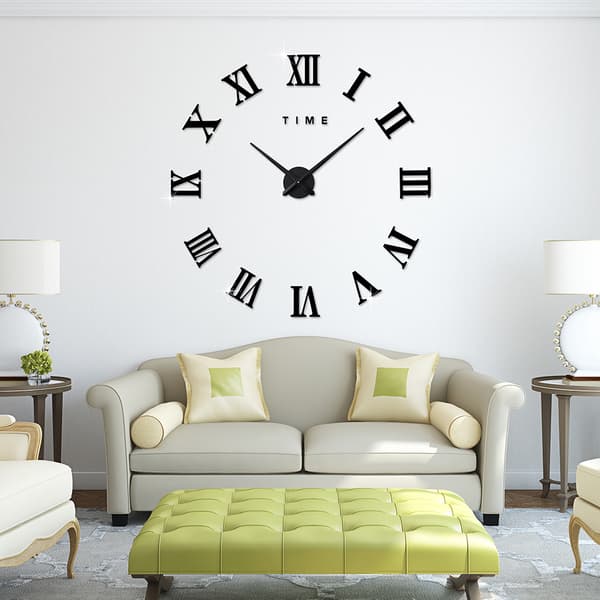 DIY Vægur Timer 3D Stor Sort