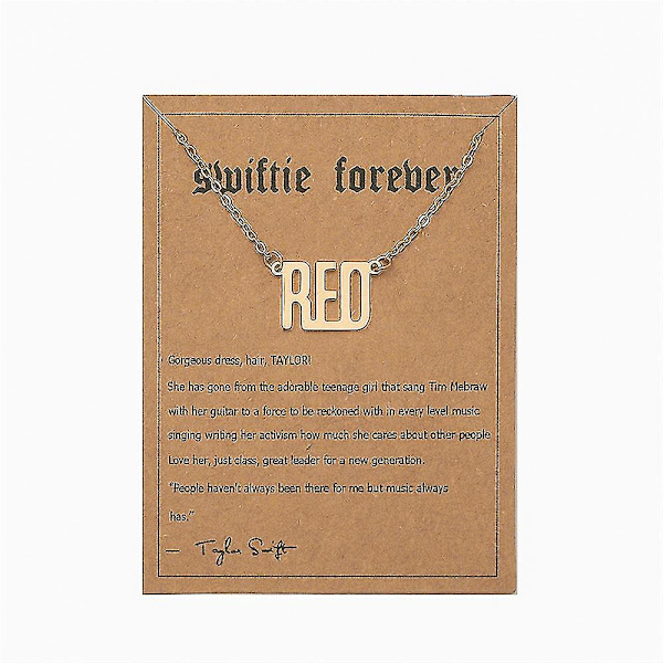Taylor Swift -inspiroidu Kirjainriipuskaulakoru Naisille Swiftie-korut Musiikin Ystäville Fanille Syntymäpäivälahjat Battery powered