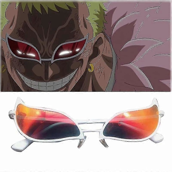 Donquixote Doflamingo Cosplayglasögon Anime PVC Solglasögon