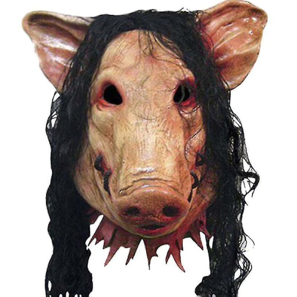 Halloween Scary Masks Uutuus Possun pään kauhu ja hiusnaamarit Caveira Cosplay -asu