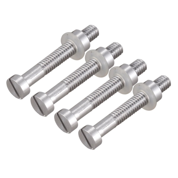 4 stk. M2.5x18.5mm pladespiller-skruer, hardware-udskiftningshovedskaller, stylusmontering vinyl Silver