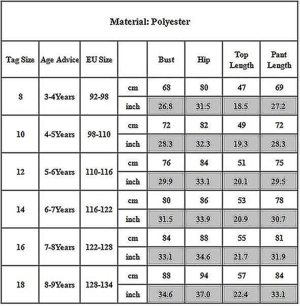 Cartoon Pyjamas Set för Barn Flickor Pojkar Långa Pyjamas PJs Sovkläder Nattkläder Doraemon 6 7 Years