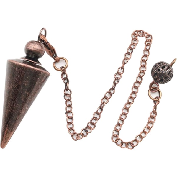 Kobber Spiritual Point Pendel For Divination Healing Dowsing Wicca Balancing Spiss Cone Pendel Pendel red copper