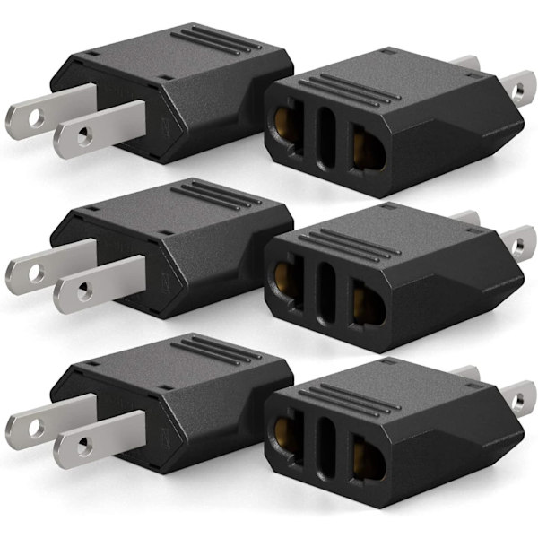Europa Till Amerikansk Uttagsadapter, Europeisk EU Till USA Reseadapter, EU/Italien Till USA/Kanada Uttag Konverterare Väggkontakt AC Adaptrar -
