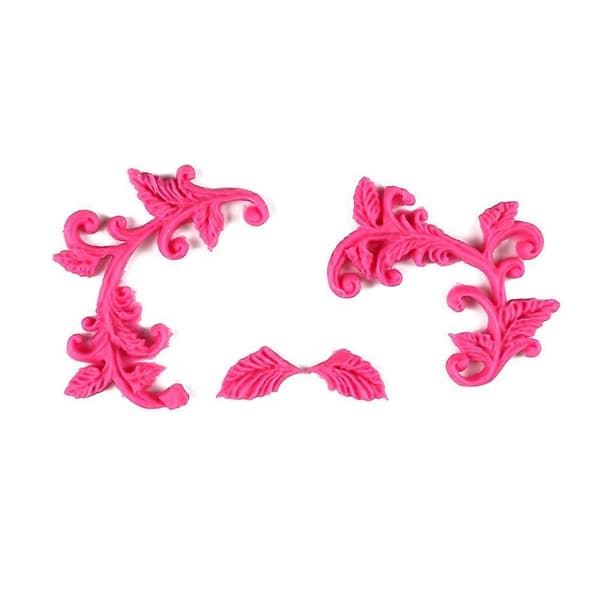 Blad Blomster Silikon Sjokolade Sugarcraft Fondant Kakeform DIY Bakeform