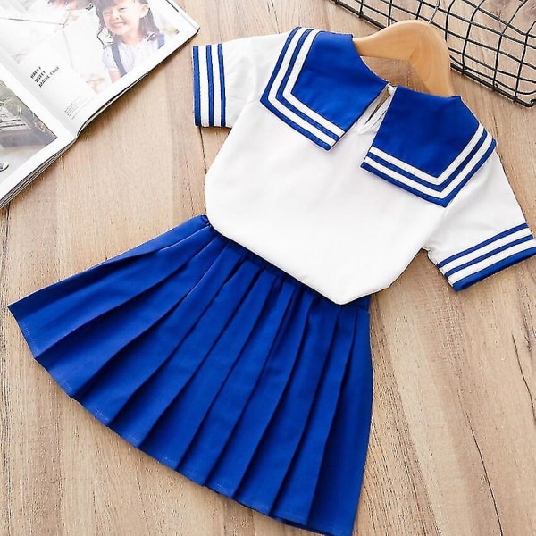 90-130 cm Børn Drenge Piger Sailor Moon Cosplay kostumer Japansk stil Kawaii Cute Primary School Uniform Choir Dance Tøj Boy set 120cm height