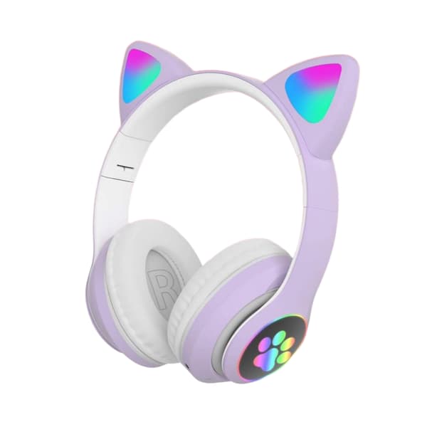 Kattører Elastisk Gaming Headset Bluetooth Sammenleggbart