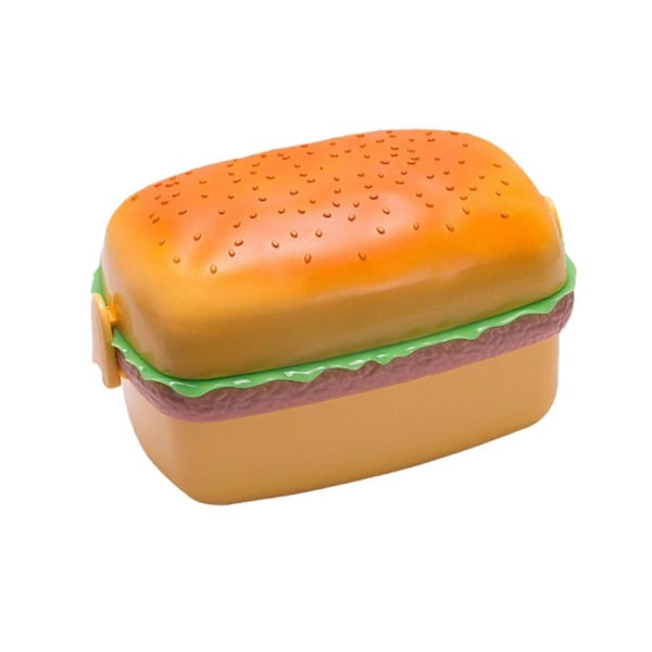 Sarjakuva Hampurilais Lounasrasia, 3-osainen Bento-rasia Haarukalla ja Lusikalla Ruoan Säilytysastia Lapsille Aikuisille Työhön Rectangle