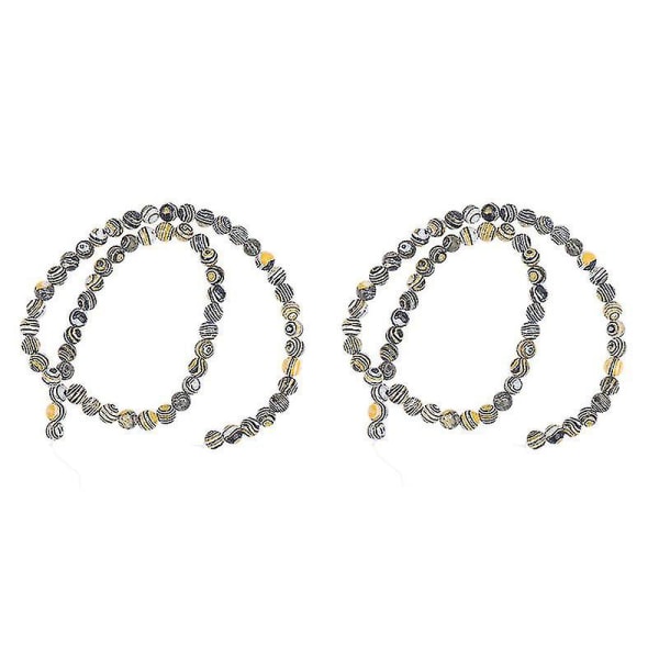 2 tråde diy løse perler polerede gule malakitperler til smykkefremstilling