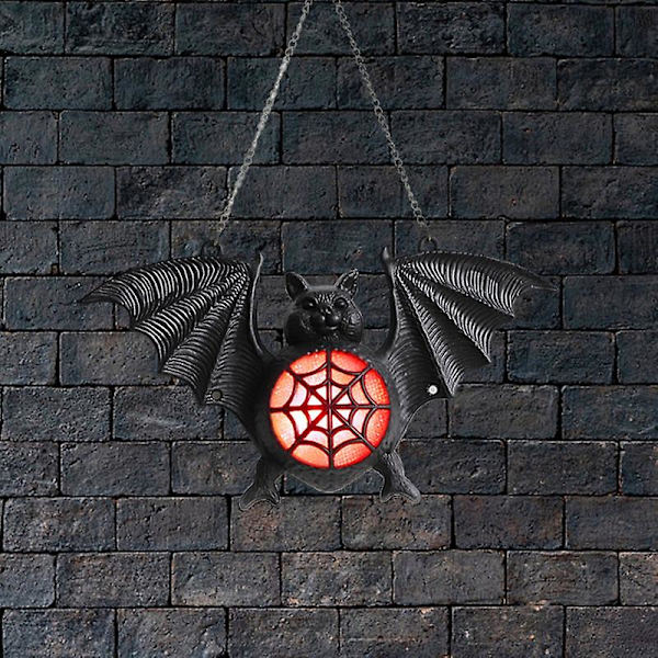 Flaggermus LED-lys Realistisk Herlig Dekorativ Lett Halloween Spøkelseshus Glødende Flaggermus Hengende Lykt For Fest Jikaix Black