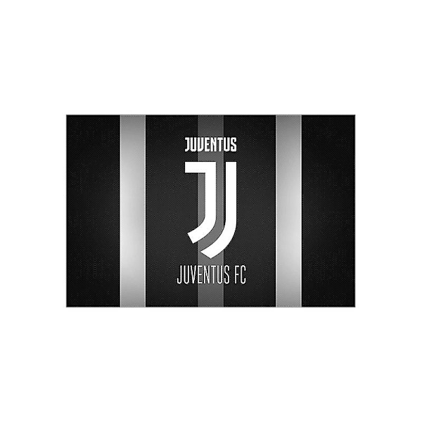 Matta med fotbollslagets logotyp - Halkfri golvmatta, dörrmatta, Juventus-matta för inom- och utomhusbruk (80*120cm)