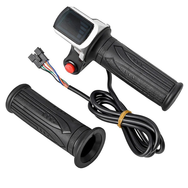 Universal Elektrisk Cykel Gashåndtag Med Lcd Display Håndtag Gashåndtag Til 36v Twist Throttle Scooter E-