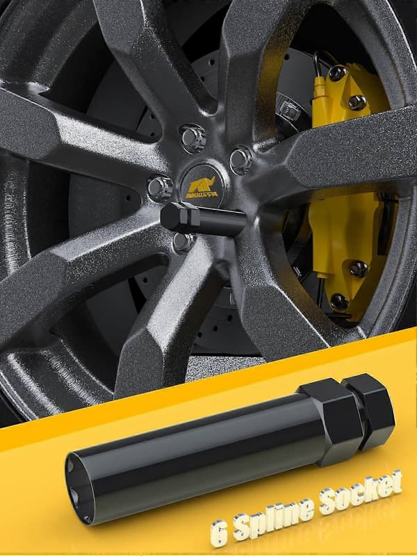 Spline Lug Nuts Tuner Socket Nøgle Værktøj - 6 Punkt