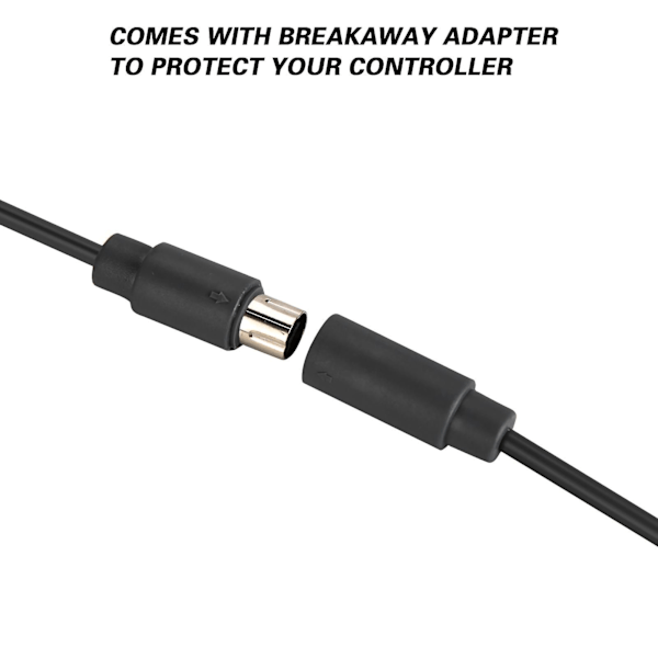 Usb 4-nastainen Pelikonsolin Johto Vaihtojohto Irrotettava Adapteri Xbox 360:lle (musta)