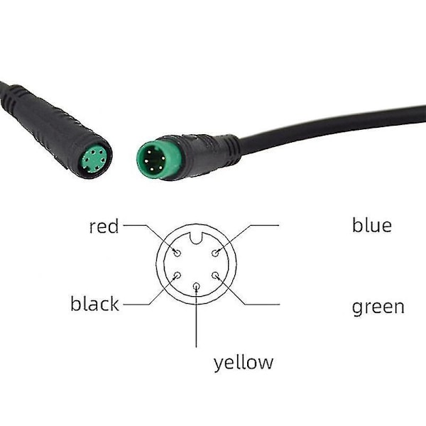 S866 El-cykel LCD Display E-Bike El-scooter Display Måler Kontrolpanel med Vandtæt Stik