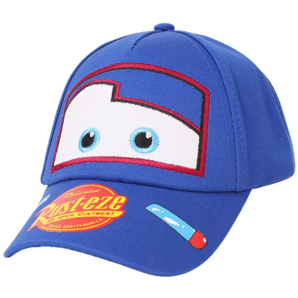 Barn Pojkar Flickor Barn Bilar Lightning Mcqueen Tecknad cap Hatt Sommarsolskydd utomhus Blue