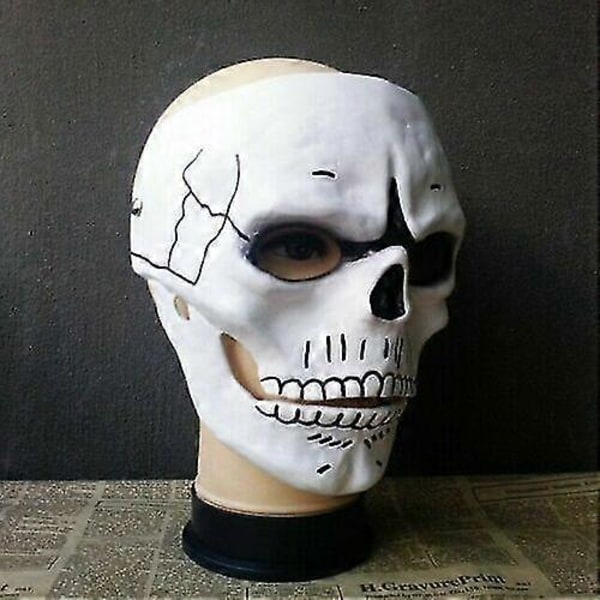 Vit Dödskallemask Dag för de döda Spectre James Fancy Kostym Bindande Tillbehör