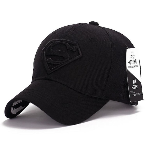 Winter Superman Baseball Cap Snapback Sports Trucker Justerbar Hat Black And Black