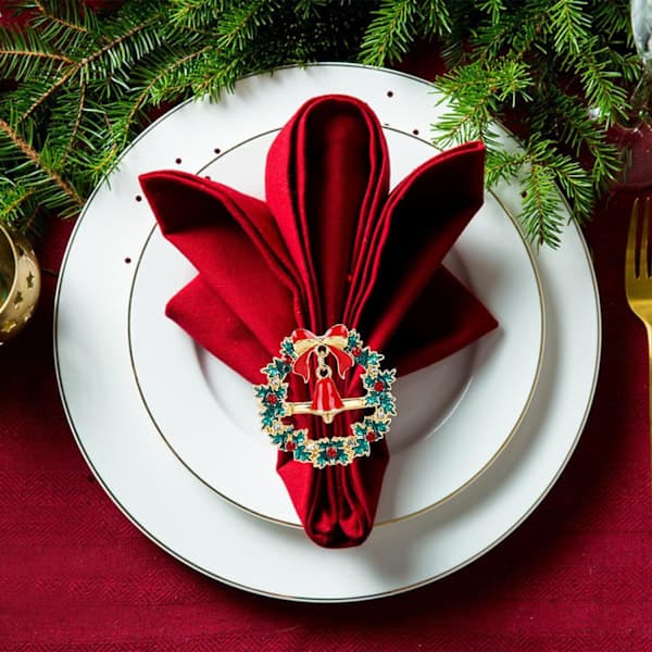 Julekrans Serviettholder 6 stk. Jule Serviettholder, Christm