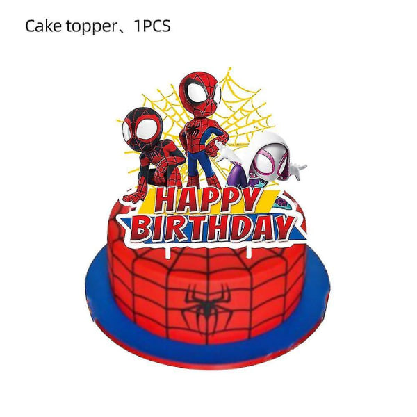 Spidey og hans fantastiske venner 12 tommer latex balloner Spiderman fødselsdagsfest dekorationer til børn Baby shower festartikler As picture-A-12pcs