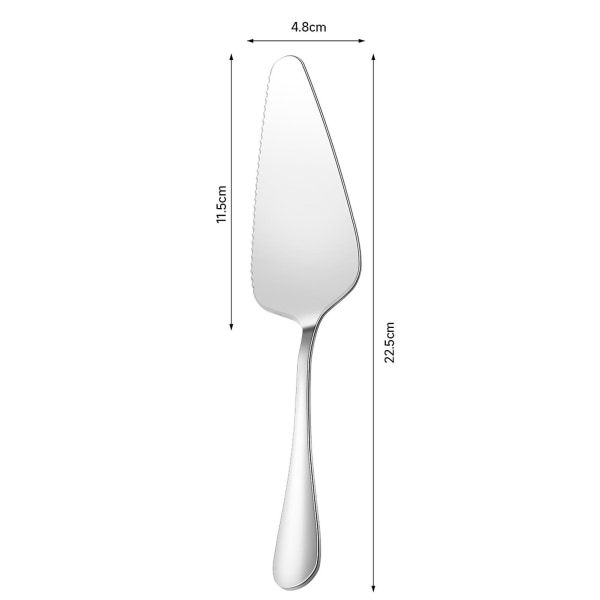Kakspade Slät yta i rostfritt stål Tårtskärare Lätt att rengöra Skarp tårtskärningsverktyg för hemmet Golden