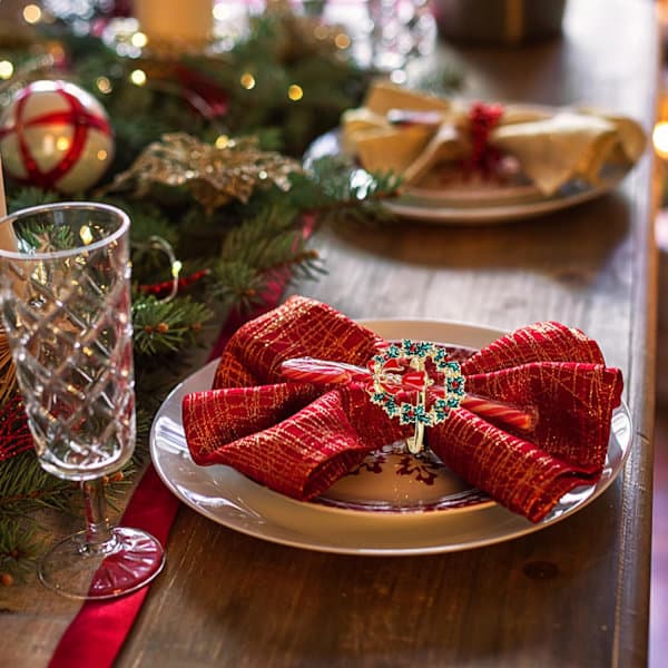 Julekrans Serviettholder 6 stk. Jule Serviettholder, Christm